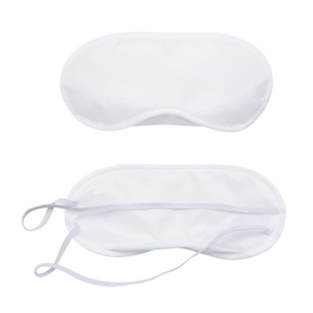 1pcs Mooie Eenvoudige Slaap Maskers Oogmasker Reizen Slapen Rest Slaapmiddel Masker Eye Shade Cover Comfort Blinddoek Shield: White