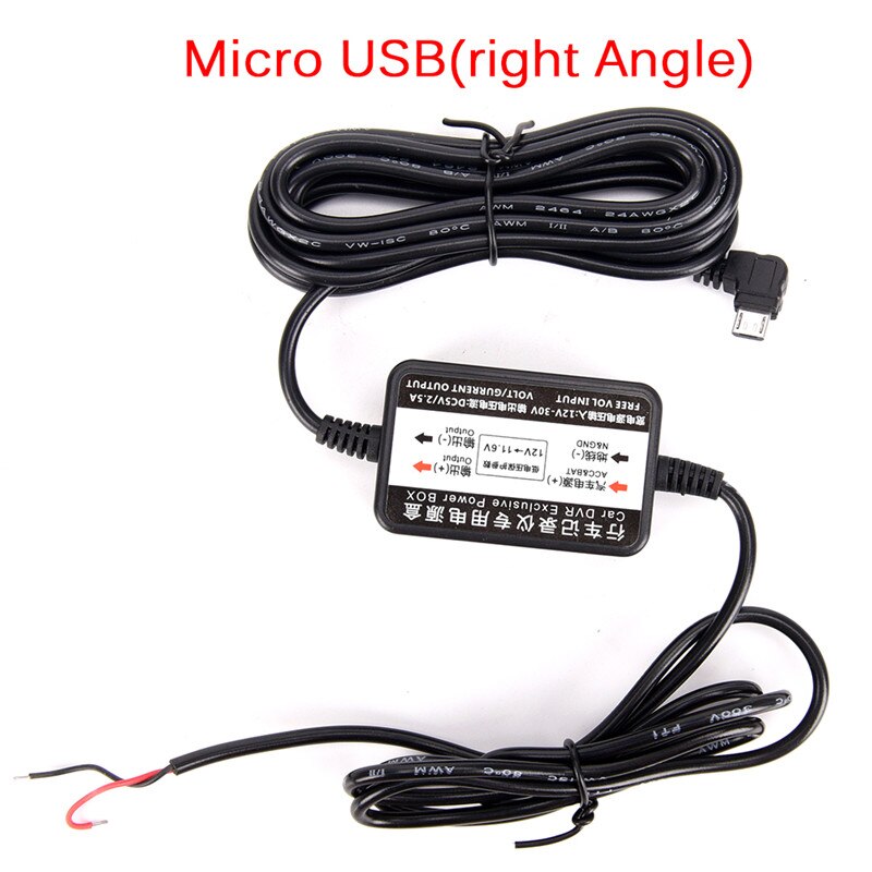 Micro/Mini chargeur de voiture USB | Câble dur, convertisseur onduleur de puissance, pour tablette, téléphone, enregistreur DVR, GPS, 2 * 1.18po: D