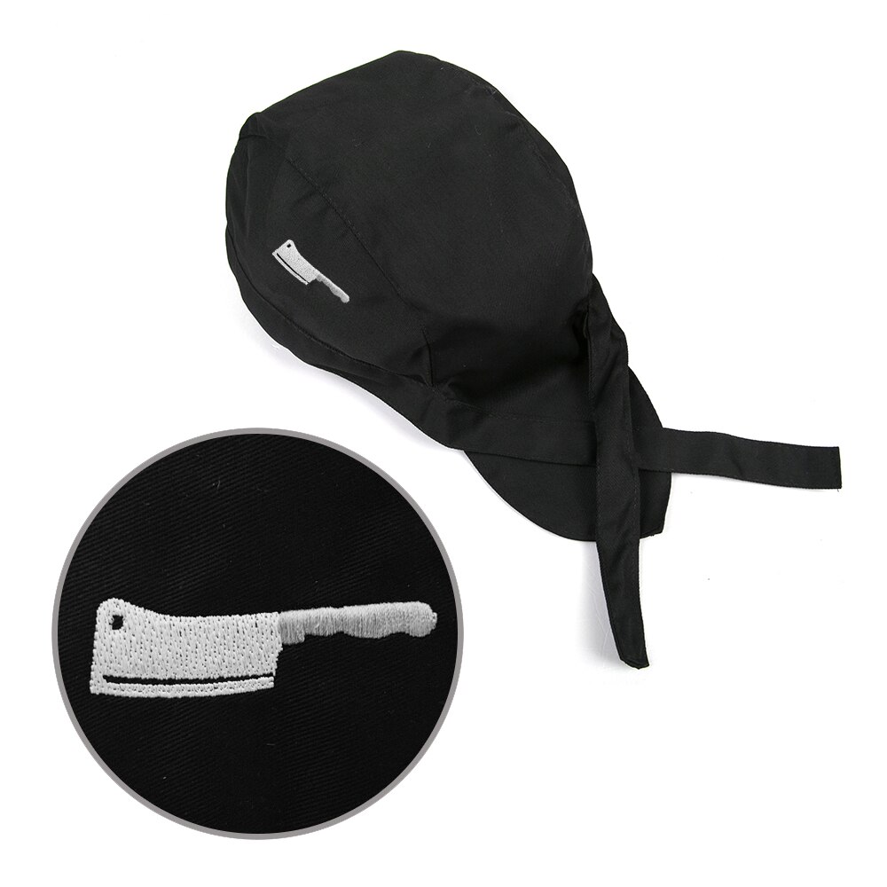 Broderi kokke hat sort justerbar unisex mesh køkken madlavningsuniform hat hotel restaurant grill bager barbershop voksen kasket