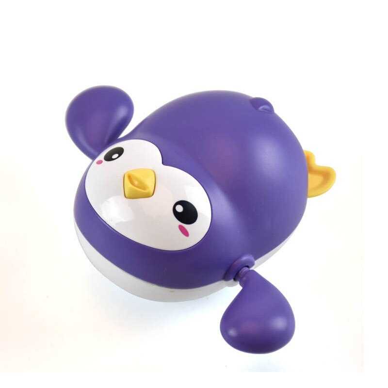 Baby shower toy animal cute cartoon penguin classic baby water toy baby nuoto catena orologio giocattolo per bambini: Purple Penguin