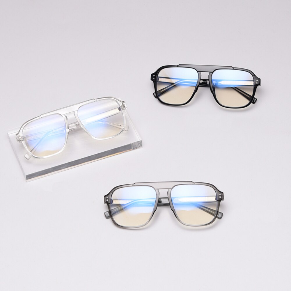 Peekaboo clear oversized glasses optical women tr90 big black transparent eyeglasses for men acetate