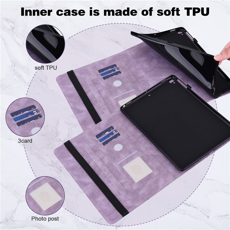 Funda con soporte para tableta Samsung Galaxy Tab S2 SM-T810/T815/T813, carcasa para Samsung Tab S2, carcasa con tapa de SM-T819 de 9,7 pulgadas + lápiz óptico
