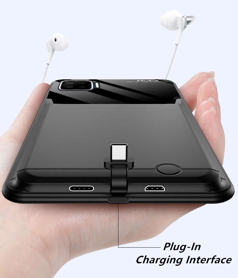 10000 Mah Battery Case For Oppo F17 Reno 4 SE A7X Smart Charger Cases Cover Power Bank For Oppo F17 Battery Case