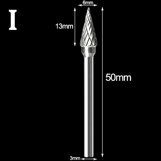 1 stk wolfram stål slibehoved wolfram carbid grater sæt mini bor diamant bor materiale wolfram dremel tilbehør: Jeg