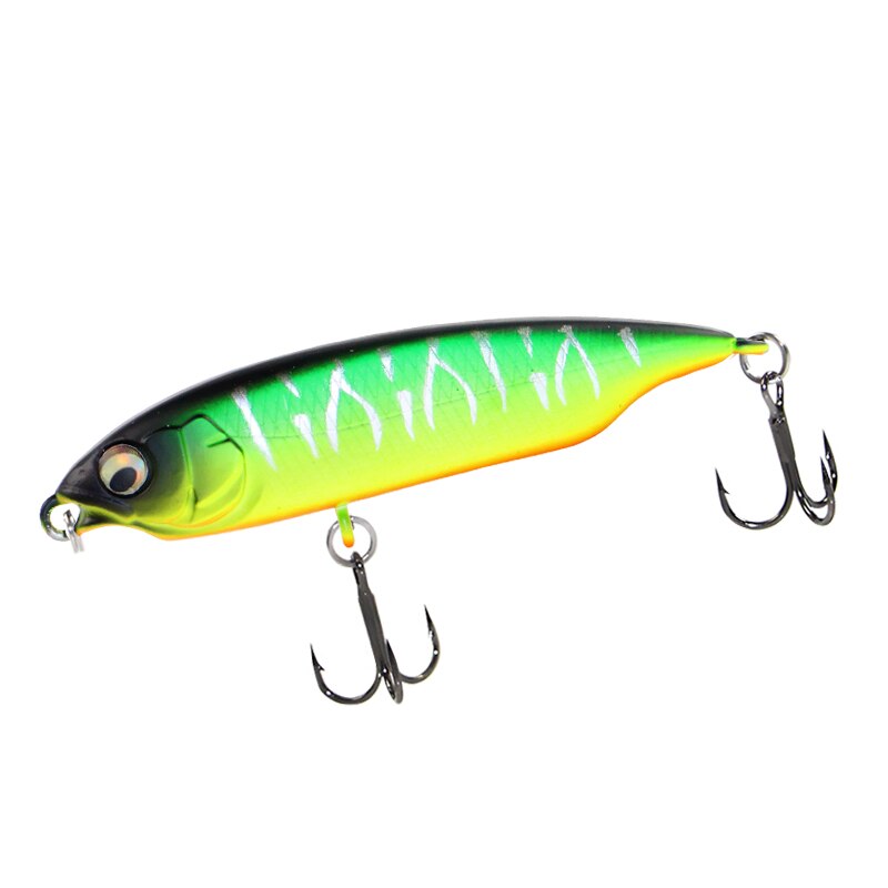 1 Uds señuelo de pesca 59mm 5,5g 80mm 11g agua hundida Mini lápiz pececillo señuelo duro Artificial pequeño Crankbait Wobblers cebo duro: 40 mm / Verde