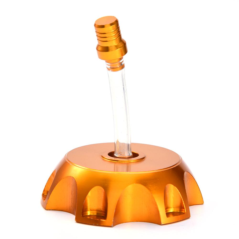 Upgraded Motorcycle CNC Aluminum Gas Fuel Petrol Tank Cap Replacement Lid Universal For 90 110 125CC Dirt Bike Pit Pro ATV: Gold