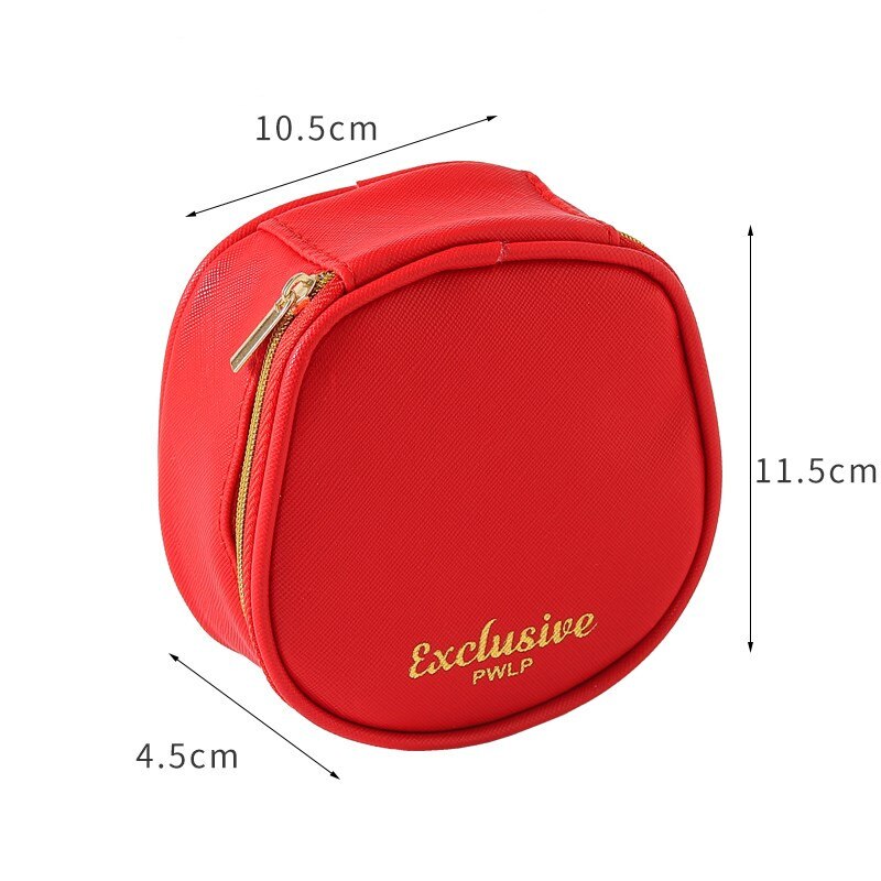 PURDORED – sac à rouge à lèvres Vintage pour femmes, 1 pièce, Mini sac à cosmétiques à fermeture éclair, organisateur de rouge à lèvres avec miroir, voyage beauté étui de maquillage