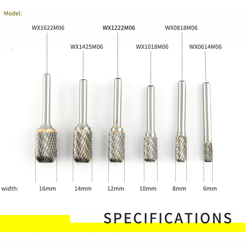 Tête d'alésage rotative, cylindrique, Semi-circulaire, en alliage d'acier au tungstène, tête de meulage, fraise à bois en forme de W, 1 pièce