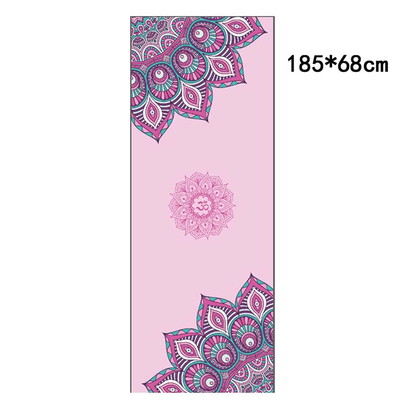 Toalla de Yoga antideslizante para viajes, manta plegable para ejercicio físico, Pilates, esterilla de Yoga impresa de secado rápido, cubierta de 185x68cm: 8