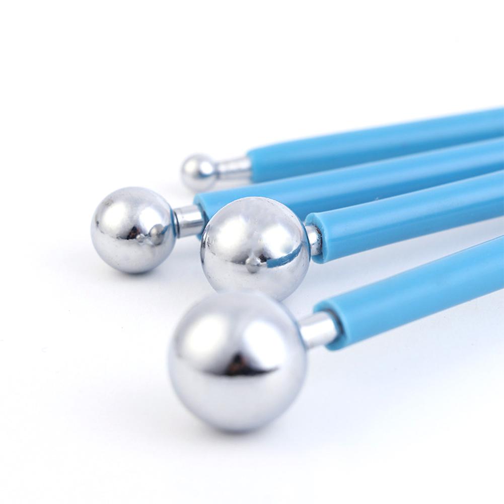 4 stücke Kunst Punktierung Werkzeuge Malerei Bausatz für Ton Keramik Keramik Puppe Fondant Modellierung Papier Blumen Präge aufbringen r20