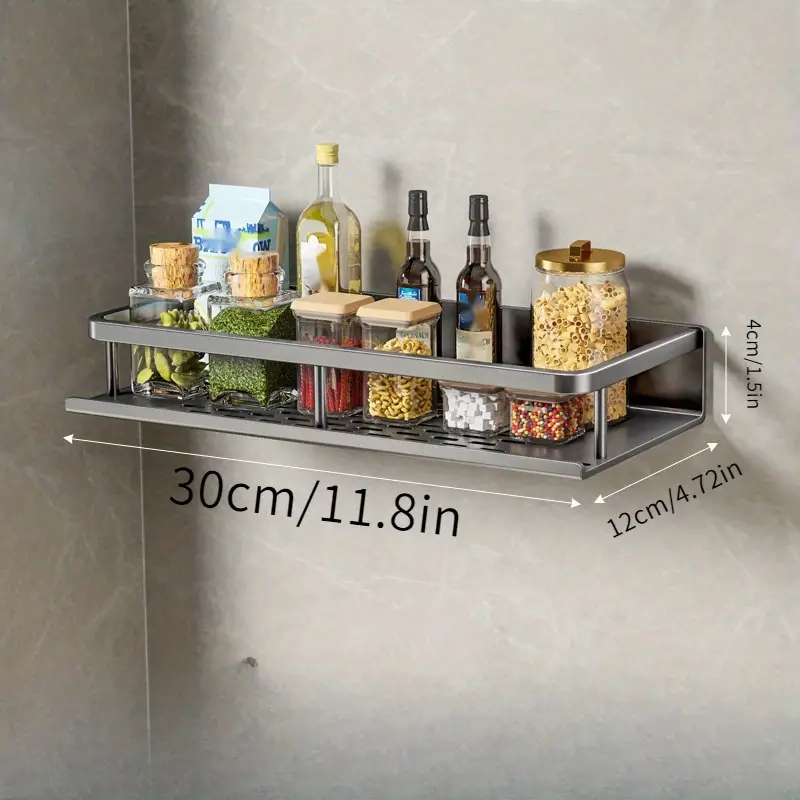 Portaspezie Da Parete In Metallo Con Asta E Ganci – Organizer Per Cucina, Bar E Ristorante