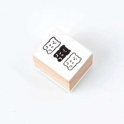 Sceau en bois, animal mignon, aide-mémoire: No4