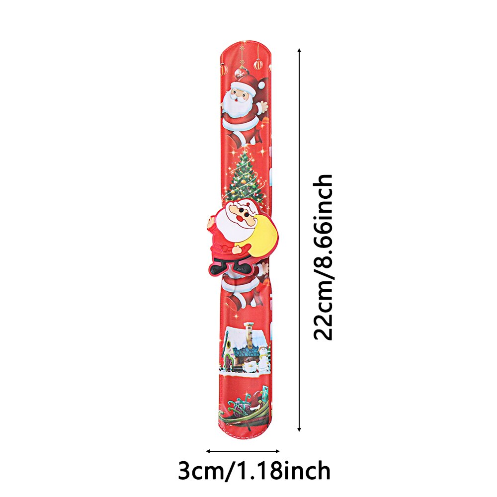 Led kerst armbind gloeiende armbind santa snepop klappring kerst levert speelgoed julepynt nytår cadeaus navidad