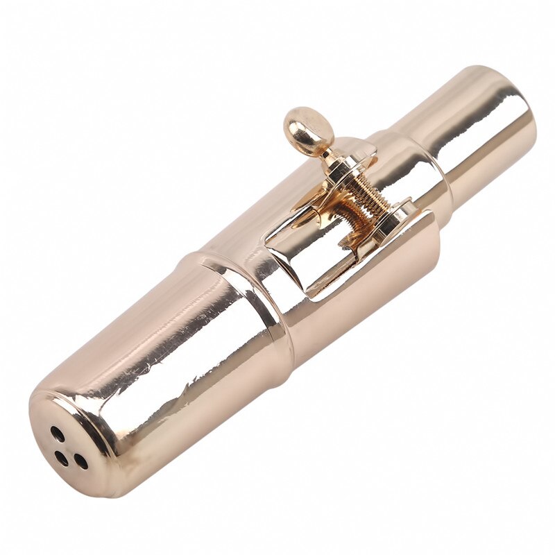Professional Gold-Plated Alto Saxophone Mouthpiece - Metal with Cap & Ligature - Special Tone Chamber