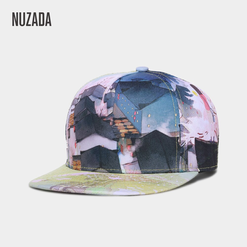 Nuzada unisex män kvinnor hip hop keps exklusiv original märke  hd 3d tryck landskap par kepsar vår sommar