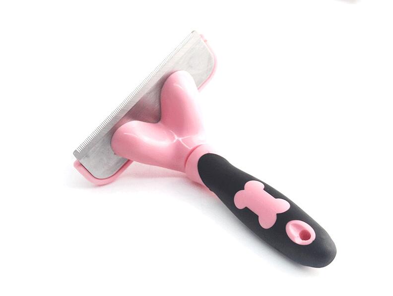 Pet furmins Hair Remover Removal Comb Dog Short Medium Hair Brush Handle Beauty Brush Accessories Combs for Cats Grooming Tool: Pink / S 6X15CM