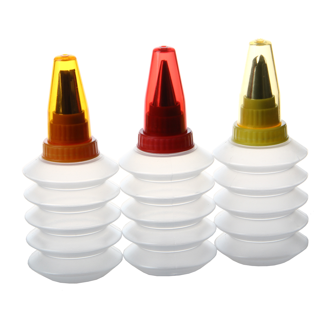 JEYL 3 Piece Cake Cupcake Cookie Biscuits Decorating Icing Piping Bottle Kit Set: Default Title