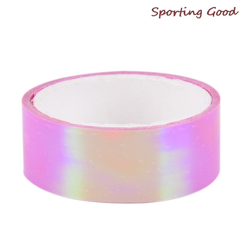 500Cm Ritmische Gymnastiek Decoratie Holografische Rg Prismatic Glitter Tape Hoops Stok: Roze