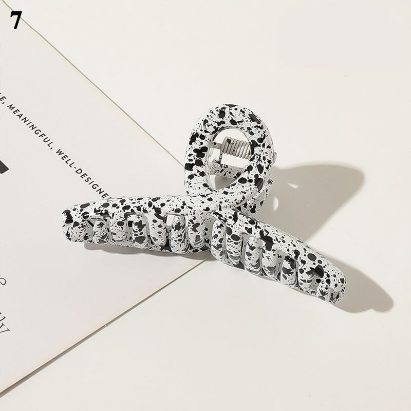 Melk Koe Kleur Geometrische Grote Haar Klauwen Vrouwen Meisjes Vintage Hollow Acryl Haarspelden Acetaat Haar Clips Krab Haar Accessoires: 7