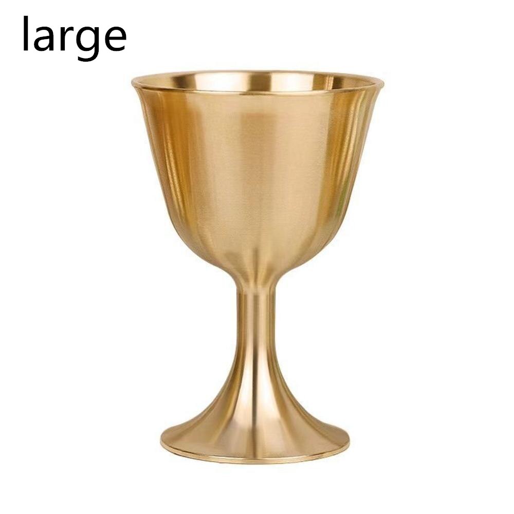 Wine Goblet Glasses Chalice Liquor Cup Metal Copper Handmade Bronze for Party Wedding Anniversary Christmas: L