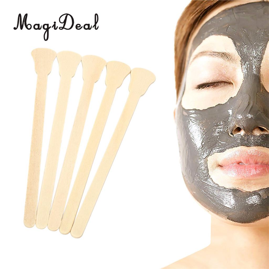 50 Pieces Wooden Waxing Applicators Sticks for Face &amp; Eyebrows Wax Spatula Hair Removal safety and non-toxic