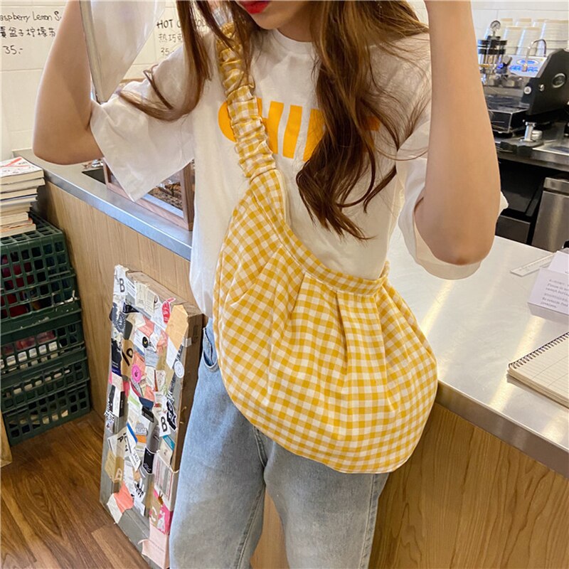 Youda Original Women Shoulder Bag Shopping Bags For Ladies Classic Female Handbags Casual Tote Cute Girls Handbag: Yellow