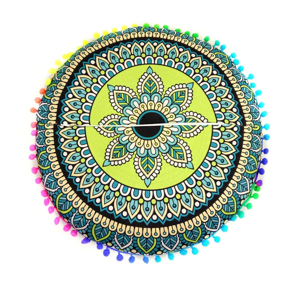 43cm rund bohemisk mandala golvkudde hemsoffa inredning nationell stil soffkudde bekväm kudde