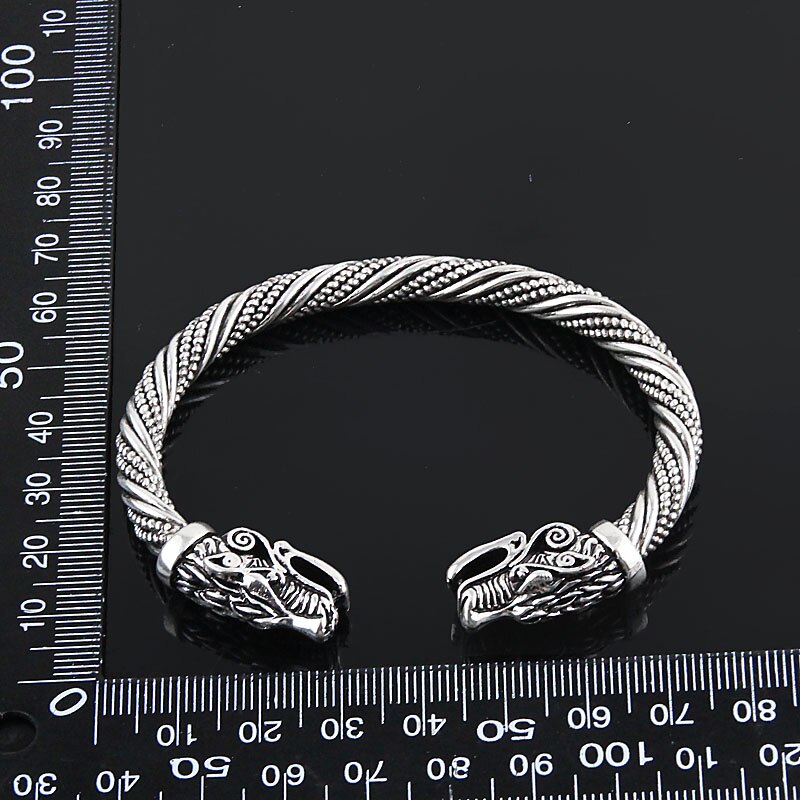 LAKONE Teen Wolf Head Bracelet Indian Jewelry Accessories Viking Bracelet Men Wristband Cuff Bracelets For Women Bangles