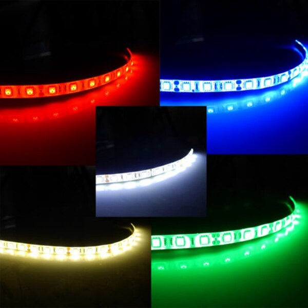 Tira de luces Led para caravana, barco y coche, impermeable, CC de 12V, 10Cm, 5050, 5 unidades