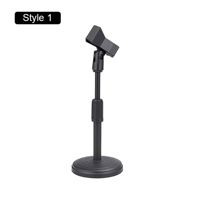 Microphone table stand upgraded adjustable table mic stand with base micro microphone holder microphone clip for podcasts corner: Style 1
