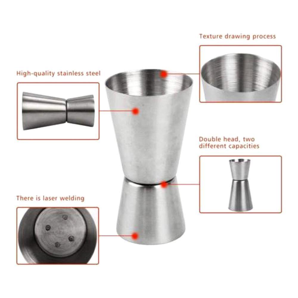 1Pcs 25/50ml Stainless Steel Bar Wine Cocktail Shaker Jigger Single Double Shot Drink Mixer Wine Measurer Cup Bar Tools