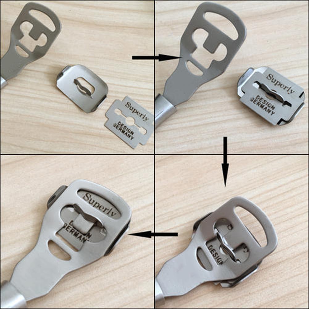 Leather Thinning Knife Stainless Steel Peeler Leather Cutting Tool with 10 Blades #CO