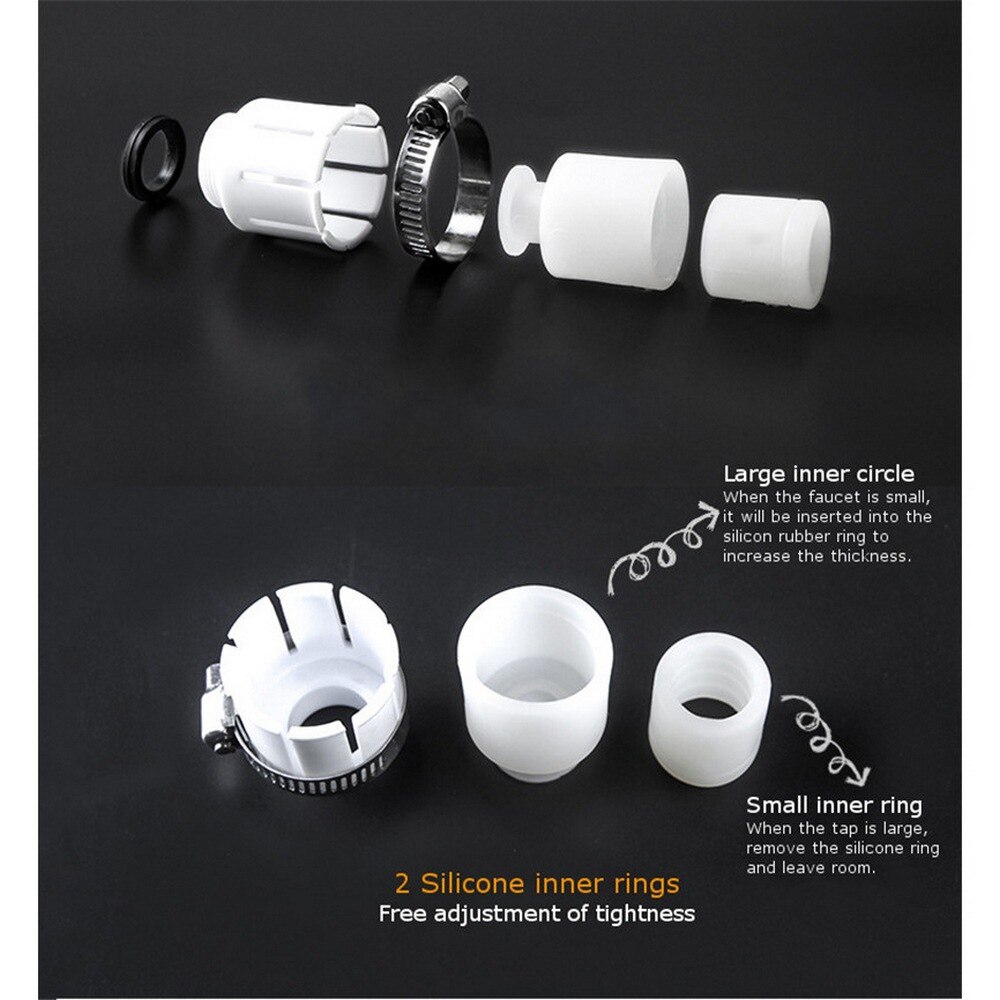 1pcs Tap Converter High Pressure Nozzle Water Tap Adapter Connection Tube Kitchen Faucet Rotatable Faucet Adapter Accessories