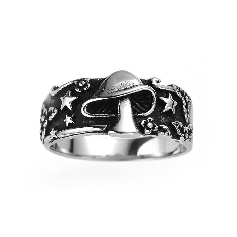 Anillos góticos Retro Para hombre y mujer, joyería de aleación de acero de titanio, color plateado antiguo, estilo Hip Hop, Rock: Amarillo limón