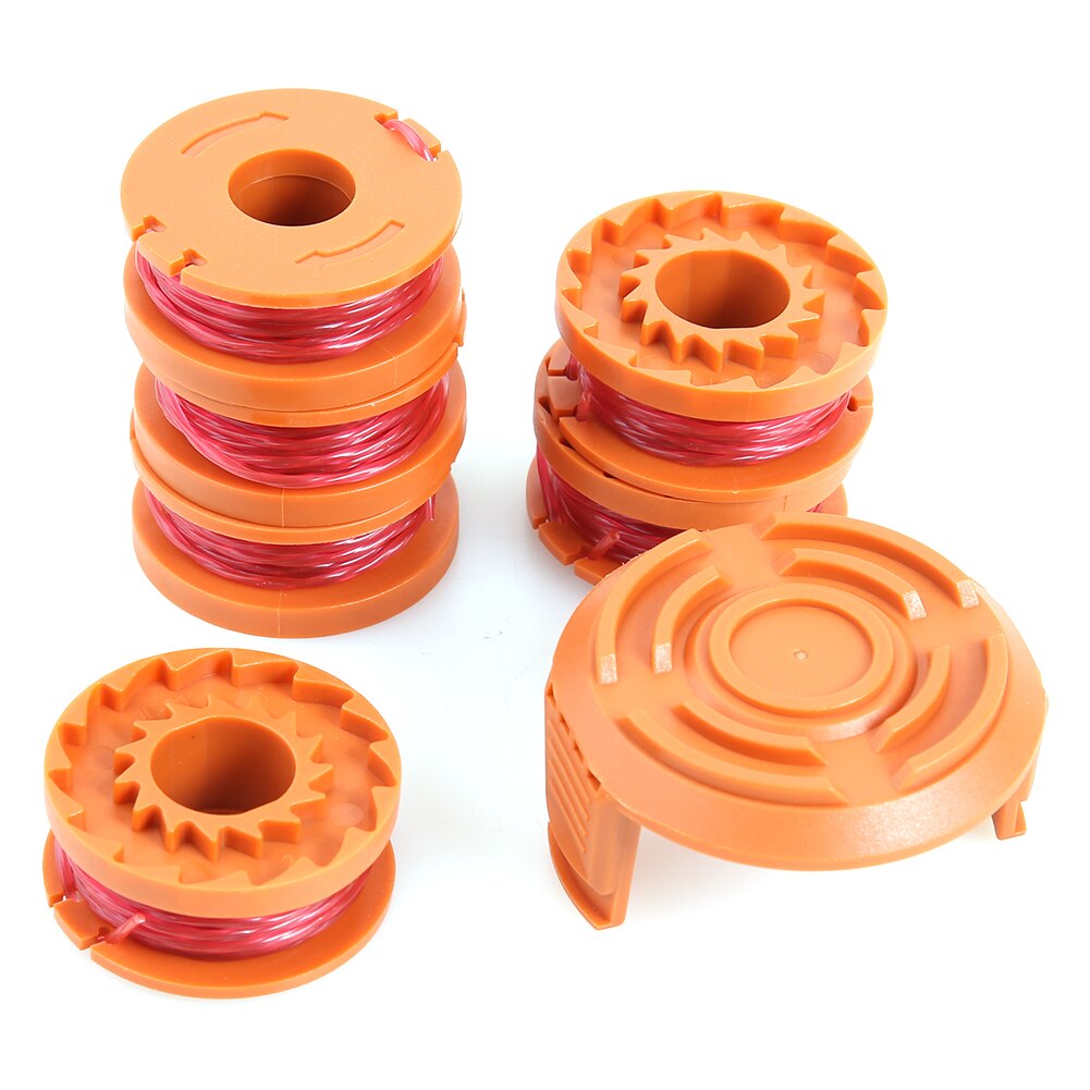 Practical Grass Trimmer Coil Strimmer Line Spool Eco-friendly Cord Wire String Grass Trimmer Head Line String Garden Tool: 6Pcs