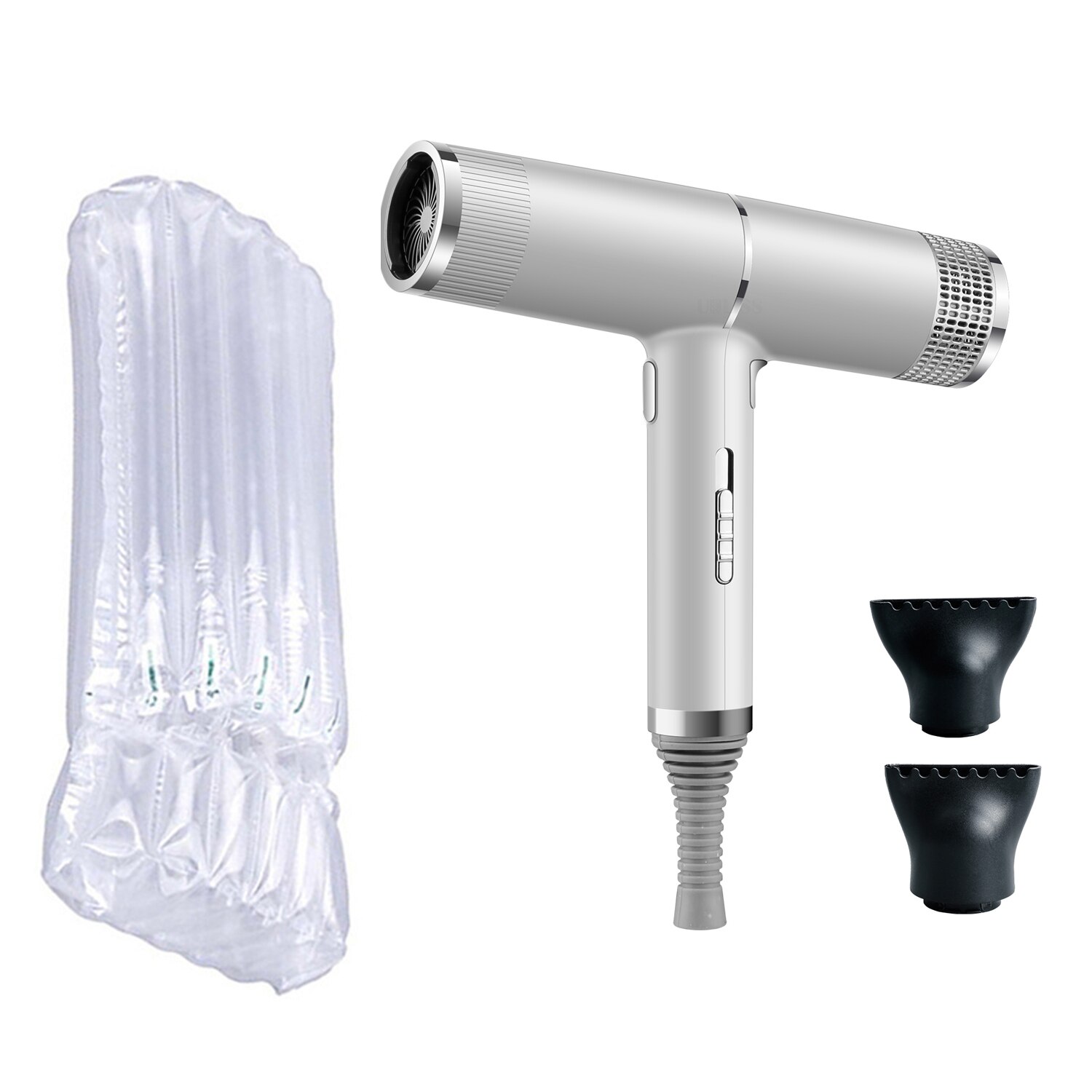 Professionele Föhn Infrarood Haardroger Anion Föhn Low Noise Elektrische Haar Blower Droger Koude Wind Salon Haar Styler: Sliver no box / EU