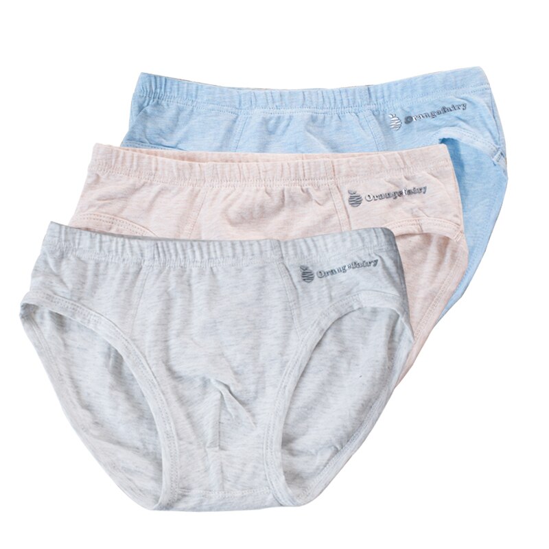 Teenages ensfarvede trusser drengeundertøj bløde bomuldsunderbukser summber åndbare under shorts trusser 3 stk/parti str. 110-170