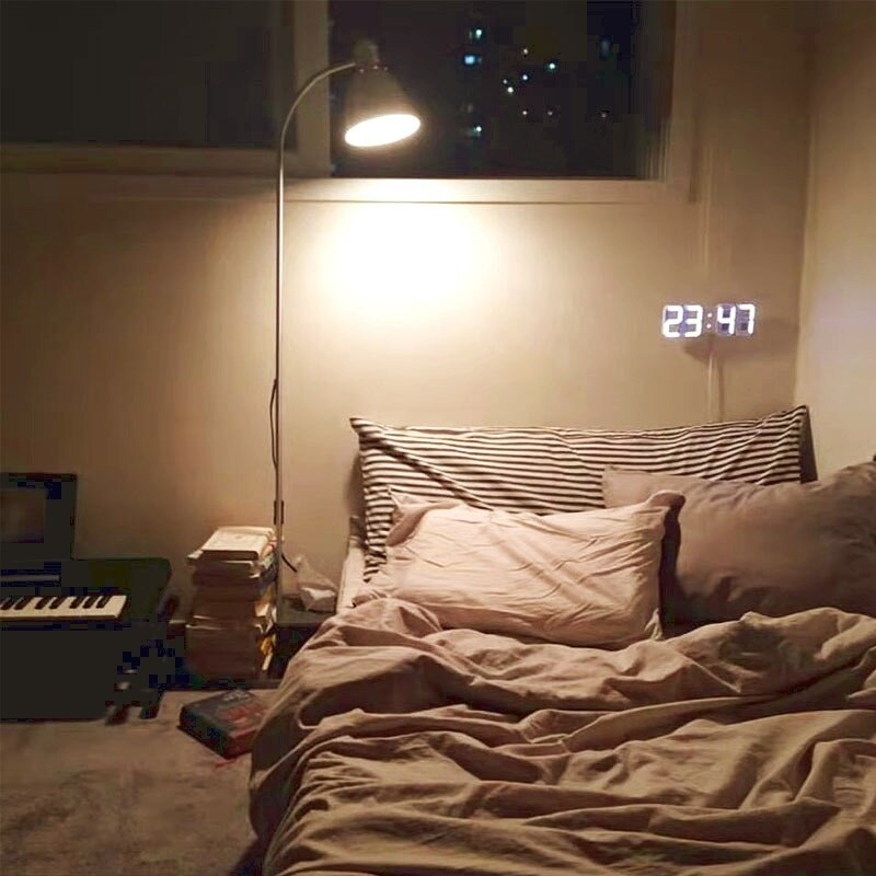 Wall Clocks Hanging Watch Snooze Table Clocks Calendar Thermometer Electronic Clock Digital Clocks Nordic Digital Alarm Clocks