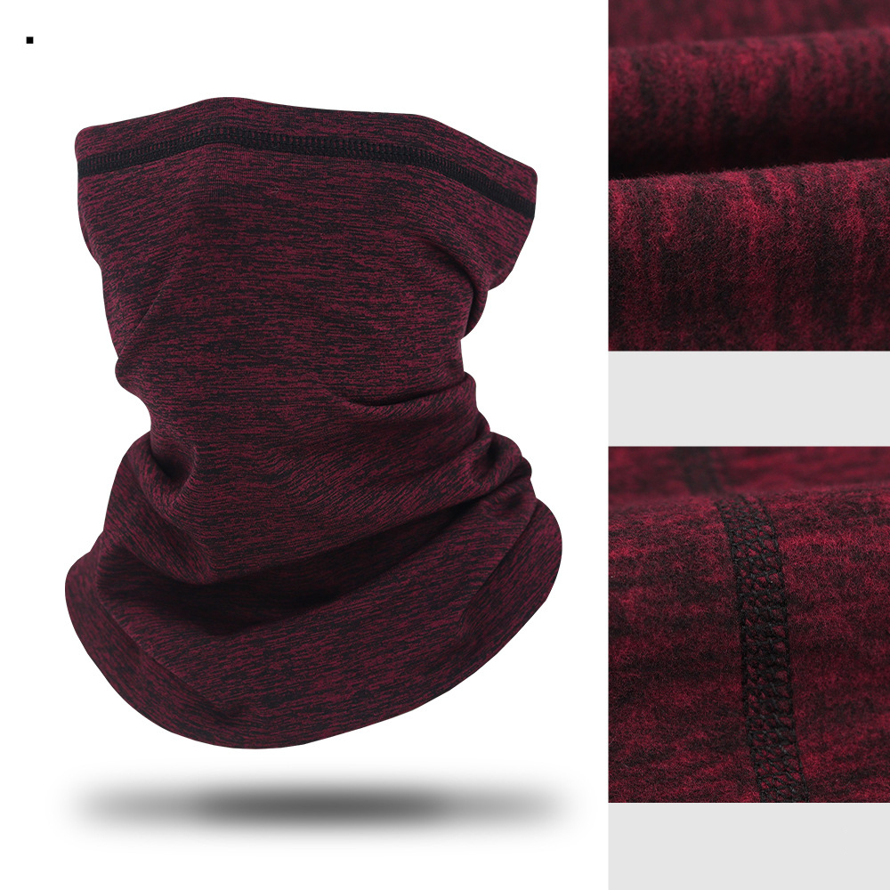 Kasvomaski tuulenpitävä talvi miesten huivi #39 lämmin fleece paksu kommandopipo pehmeä ulkoilu naiset urheilu pyöräily joustavat moottoripyörät: Viininpunainen