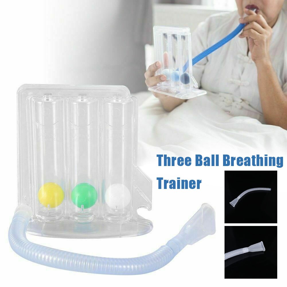 1 Pcs Ademen Trainer Drie-Bal Meter Spirometrie Trainer Longfunctie Sporter Revalidatie Training