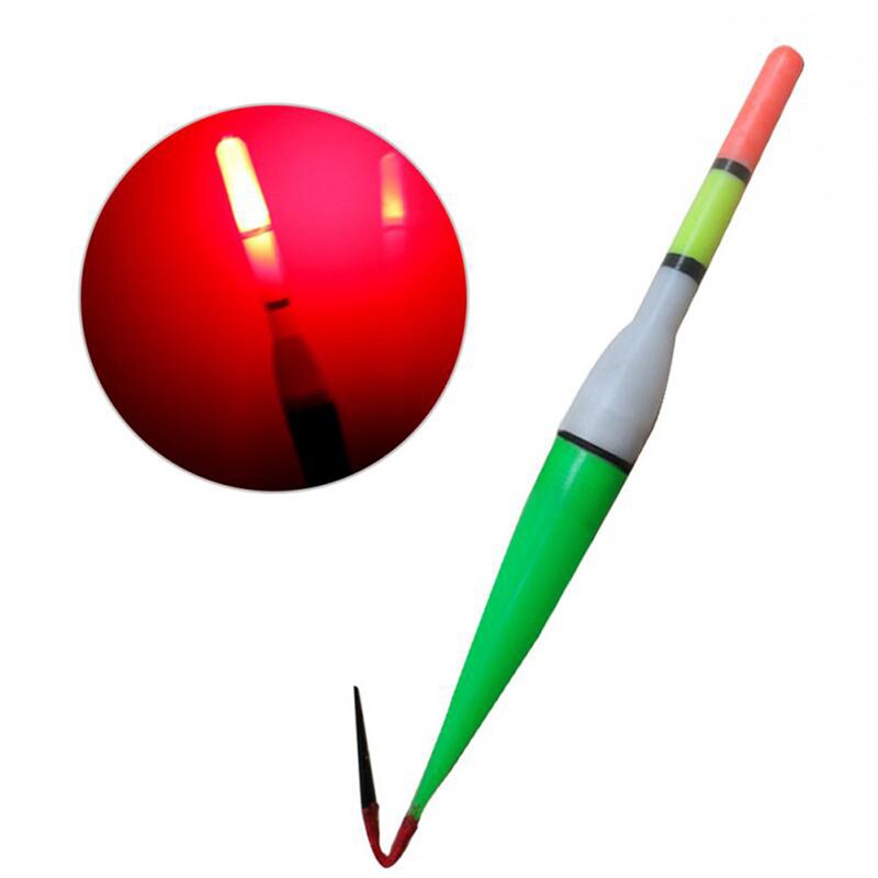 Luminous Float Fishing Cork Plastic Floater LED Light Flashing Buoy Vertical Fishing Float