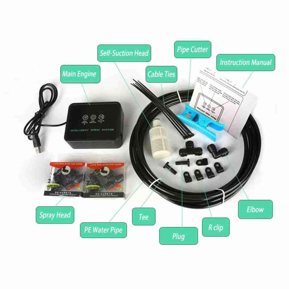 Nebulizador inteligente para reptiles, terrarios, humidificador, sistema electrónico automático, Kit de rociador con temporizador de pulverización, D8r4