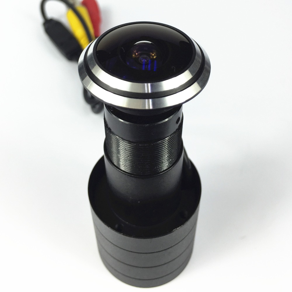 Shrxy vidvinkel 800 tvl ccd kablet mini dør øje hul videokamera farve dørview mini cctv kamera med 12 v 1a adapter