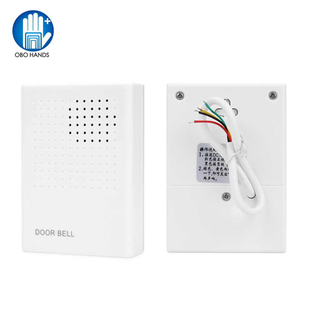 4 lines DC12V Wired Door Bell door access control system ding dong sound bell with 4 wires without battery for apartment/home