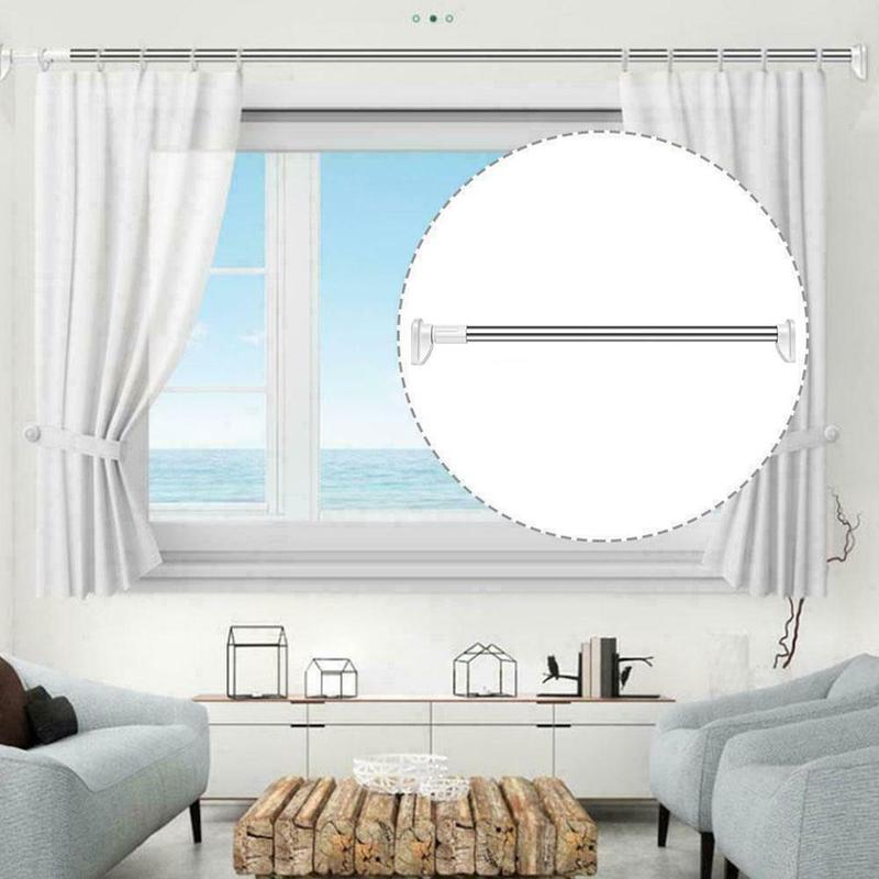 Durable Clotheshorse Telescopic Clothesline Pole Free For Bathroom Clothes Balcony Drying Rod Retractable Punching Bedroom U2B7