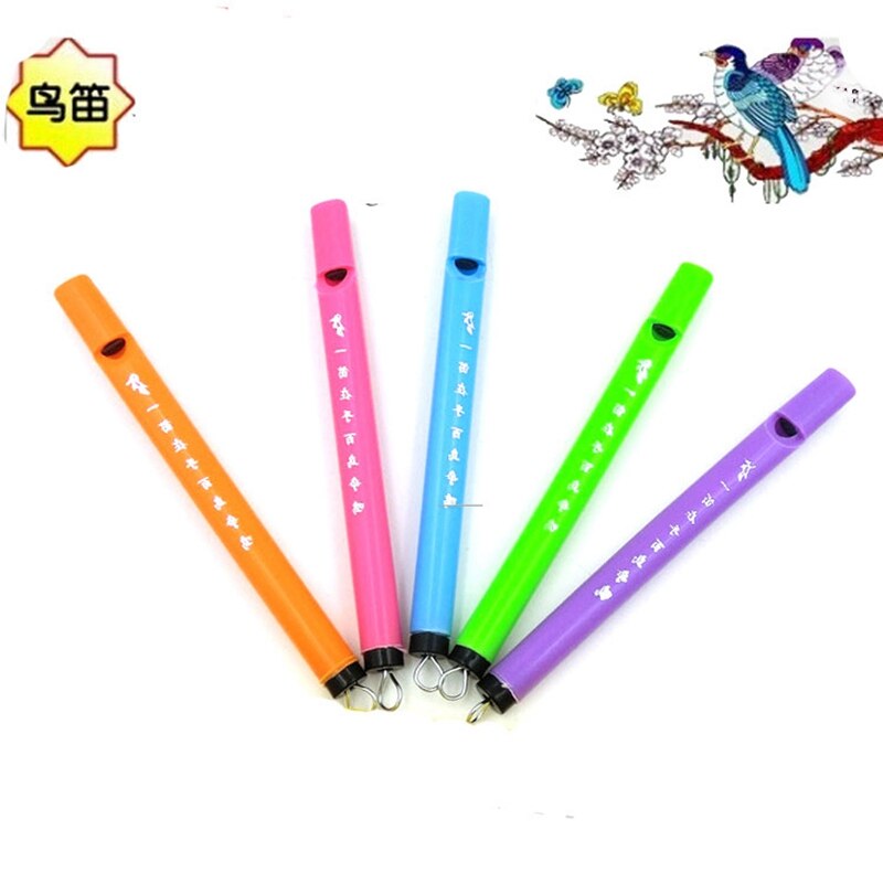Instrument imitasjon fuglelyd musikalsk leke 13cm mini plast fuglefløyte pedagogiske leker for barn jul