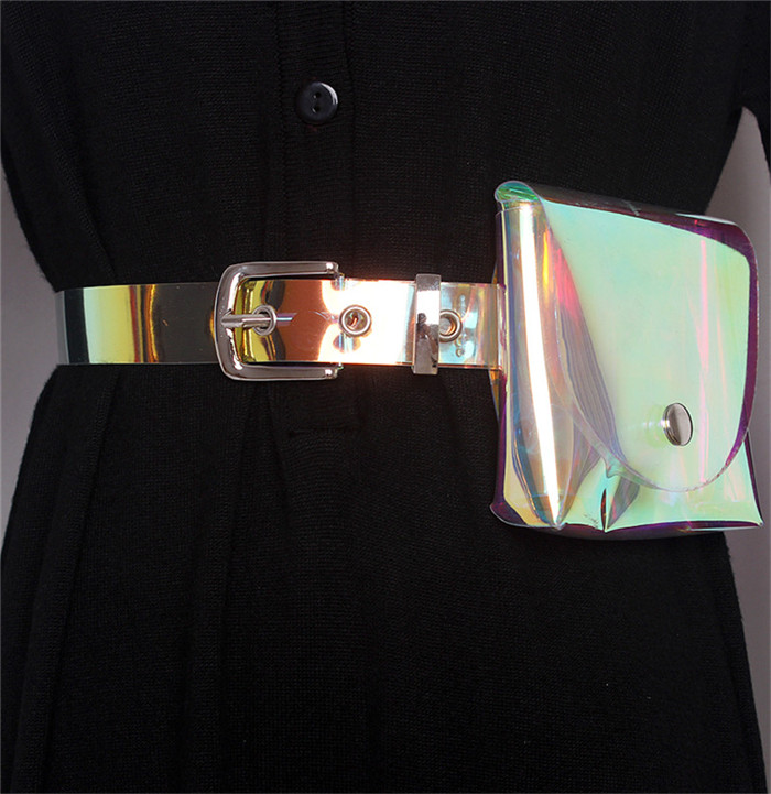 Mihaivina damen-bauchtaschen, lässige damen-pvc-gürteltaschen, lila gürteltaschen, Mini-bauchtaschen für mädchen , kleider, 7 #39: Mehrfarbig