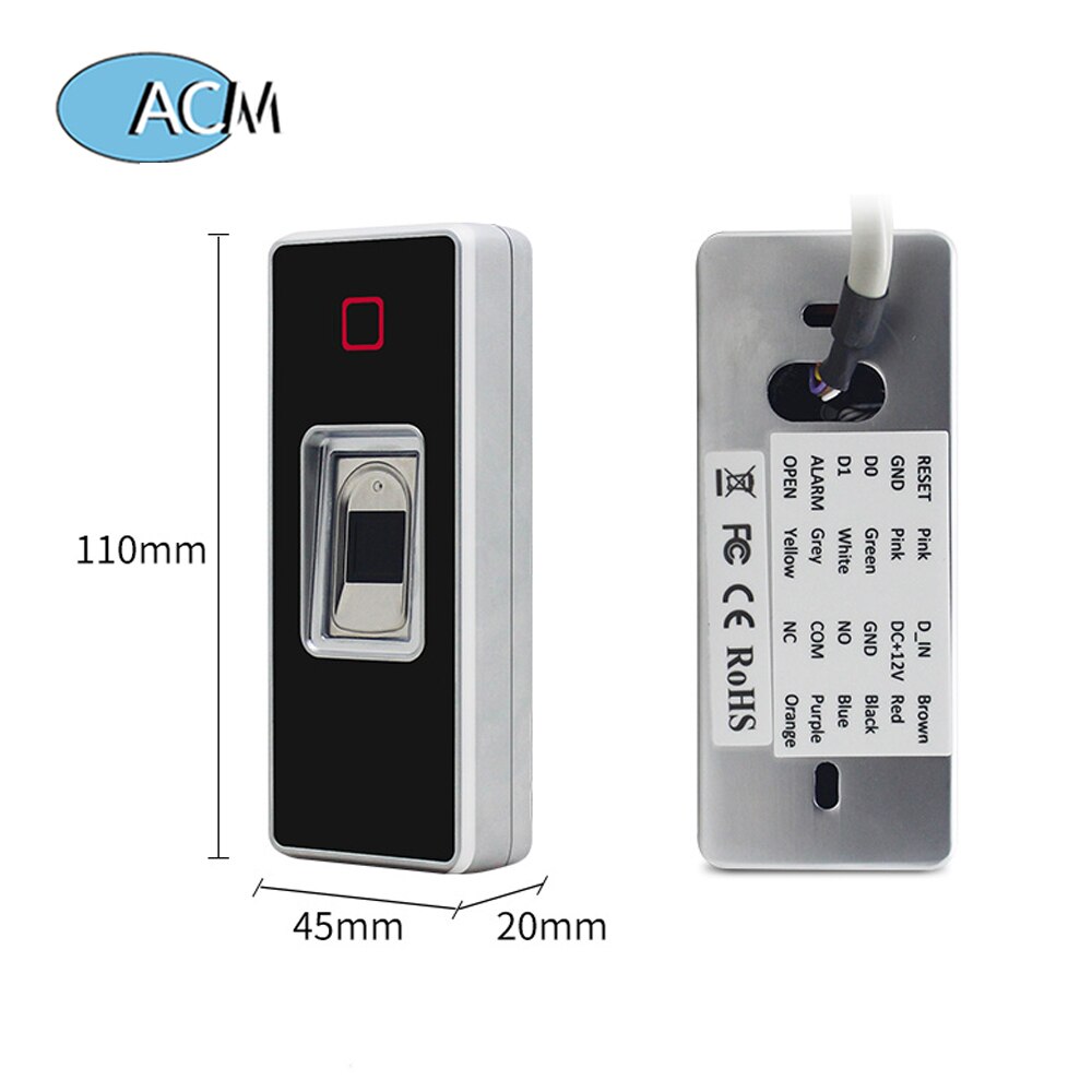 IP68 Waterproof Metal Finger Print Recognition Access Control System RFID Controller Wiegand26 Fingerprint Reader