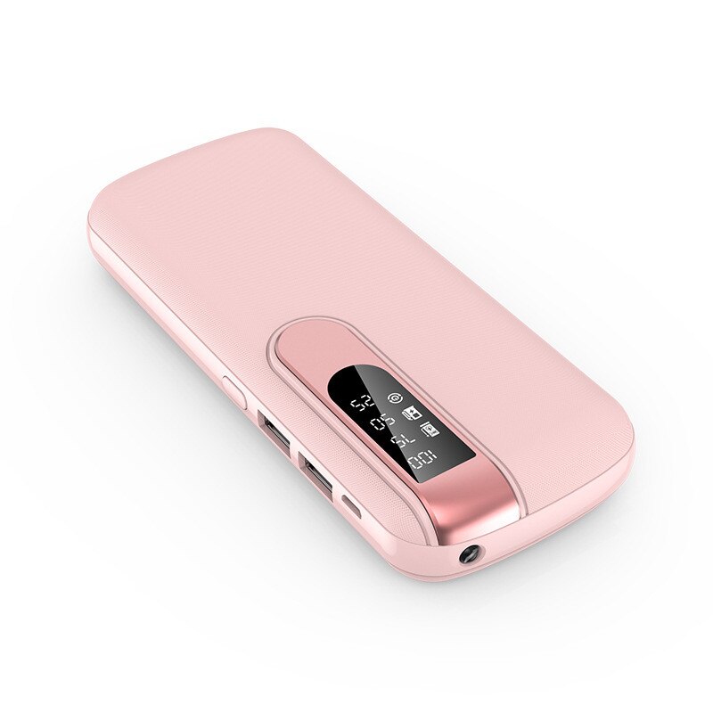 30000 mAh Accumulatori E Caricabatterie Di Riserva Del Caricatore Del Telefono Portatile di Grande Capacità Powerbank Corsa Esterna A Cristalli Liquidi Digital Display A LED di ILLUMINAZIONE Poverbank: pink