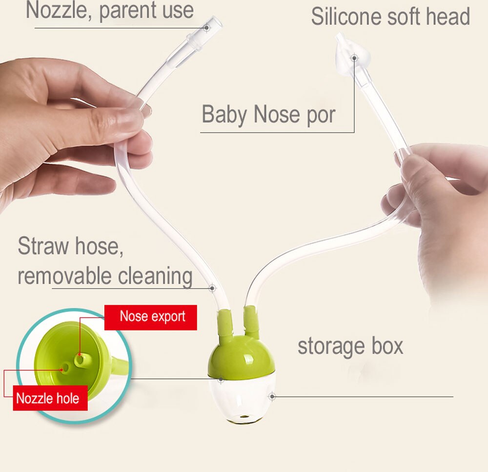 Born Baby Vacuum Suction Nasal Aspirator Safety Nose Cleaner Infantil Nose Up Aspirador Nasal Baby Care